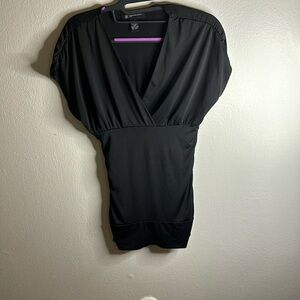 Side runched deep v neck blouse or tunic